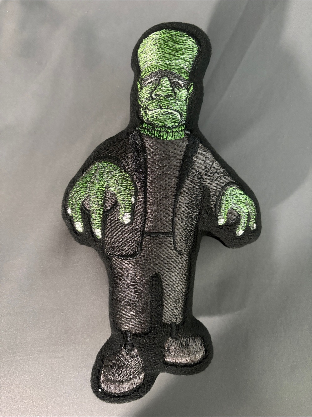 Embroidered Frankenstein Patch - Green & Black